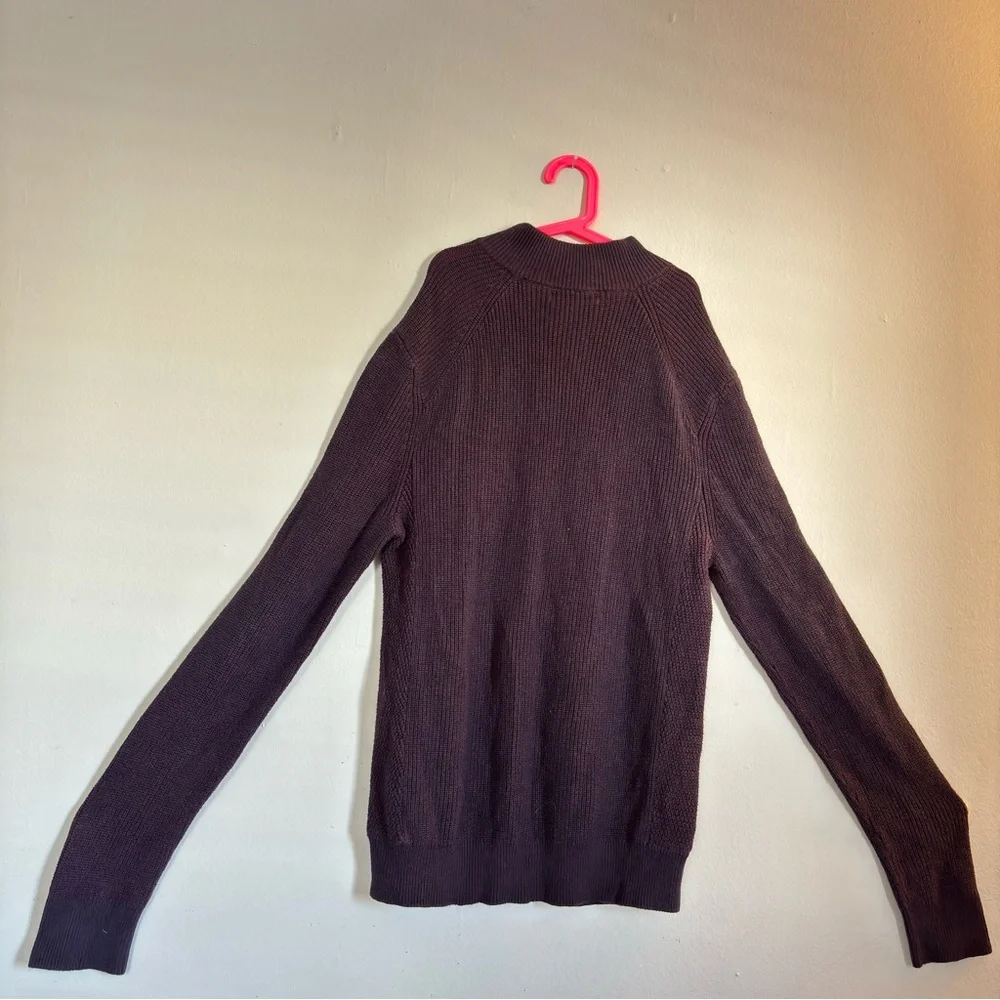 Banana Republic Men's Dark Gray Zip-Up Sweater